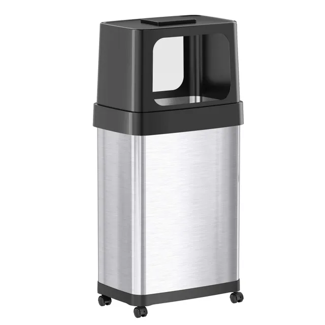 itouchless-68-liter-18-gallon-double-side-opening-stainless-steel-kitchen-trash- image 1