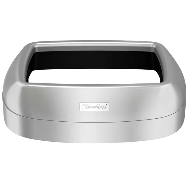 itouchless-replacement-lid-for-open-lid-oval-trash-cans-ol13stv-ol16stv-genuine- image 1