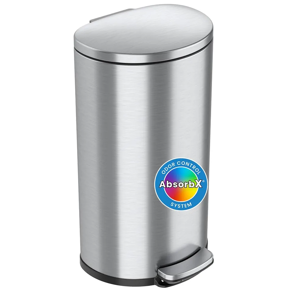 itouchless-softstep-8-gallon-step-trash-can-with-odor-filter-removable-inner-buc image 1