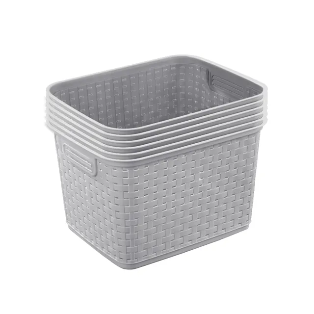 sterilite-6-pack-tall-weave-basket-cement-gray-woven-plastic-storage-baskets-wit image 1
