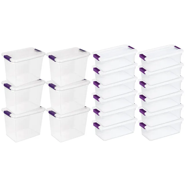 sterilite-6-pack-27-qt-12-pack-6-qt-stackable-storage-containers-18-clear-plasti image 1