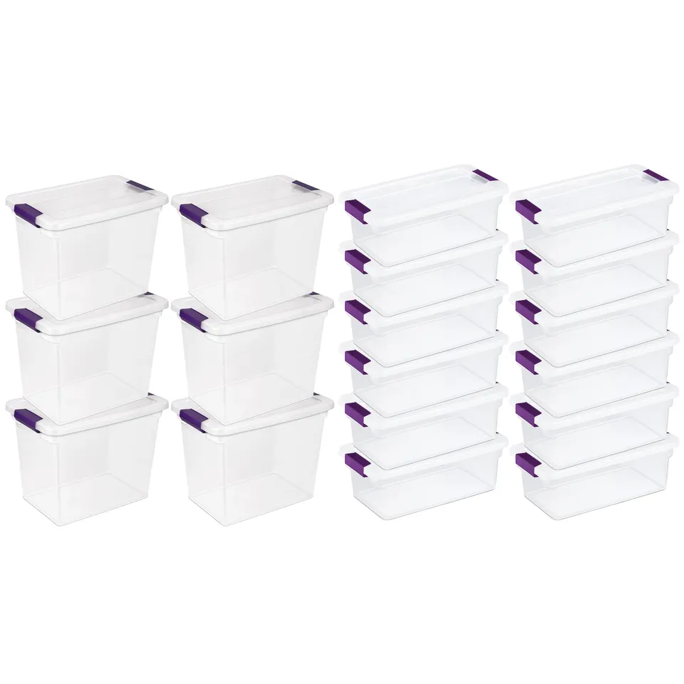 sterilite-6-pack-27-qt-12-pack-6-qt-stackable-storage-containers-18-clear-plasti image 1