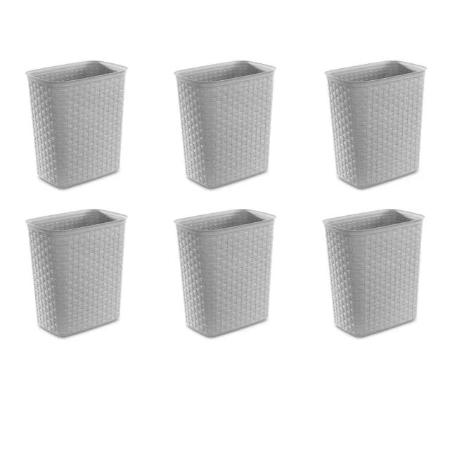 sterilite-5-8-gallon-weave-wastebasket-decorative-medium-trash-can-for-bathroom- image 1