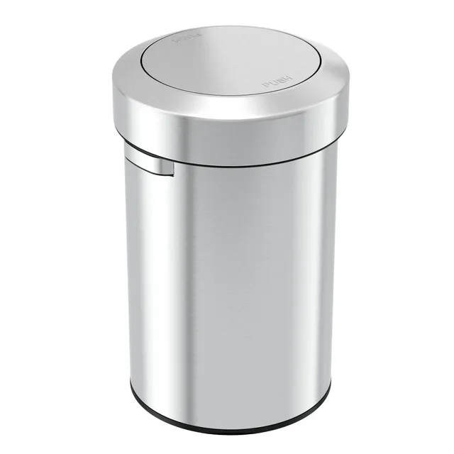 itouchless-17-gallon-64l-titan-stainless-steel-swing-open-top-kitchen-trash-can image 1