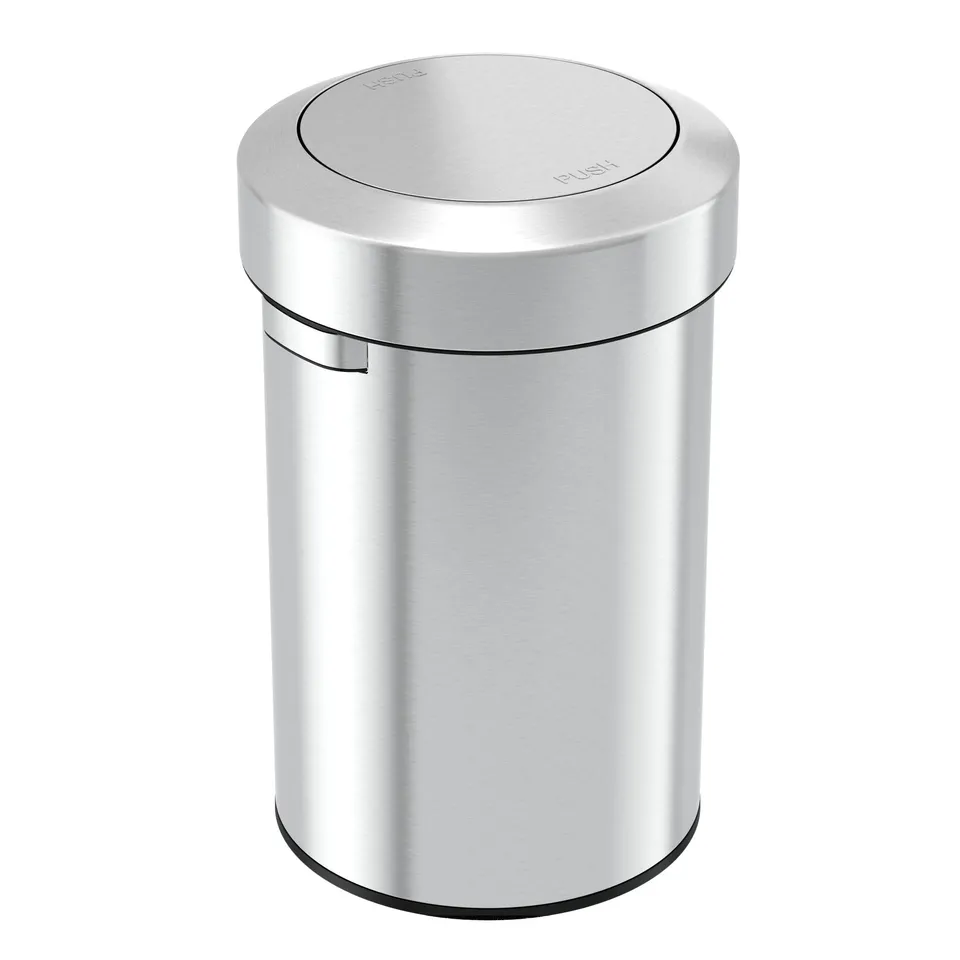 itouchless-17-gallon-64l-titan-stainless-steel-swing-open-top-kitchen-trash-can image 1