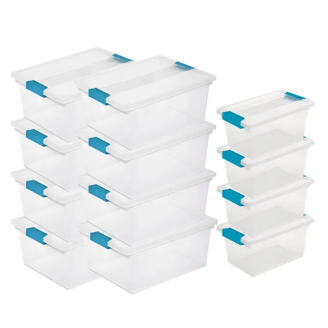 sterilite-deep-clip-storage-box-container-with-lid-8-pack-medium-clip-box-4-pack image 1