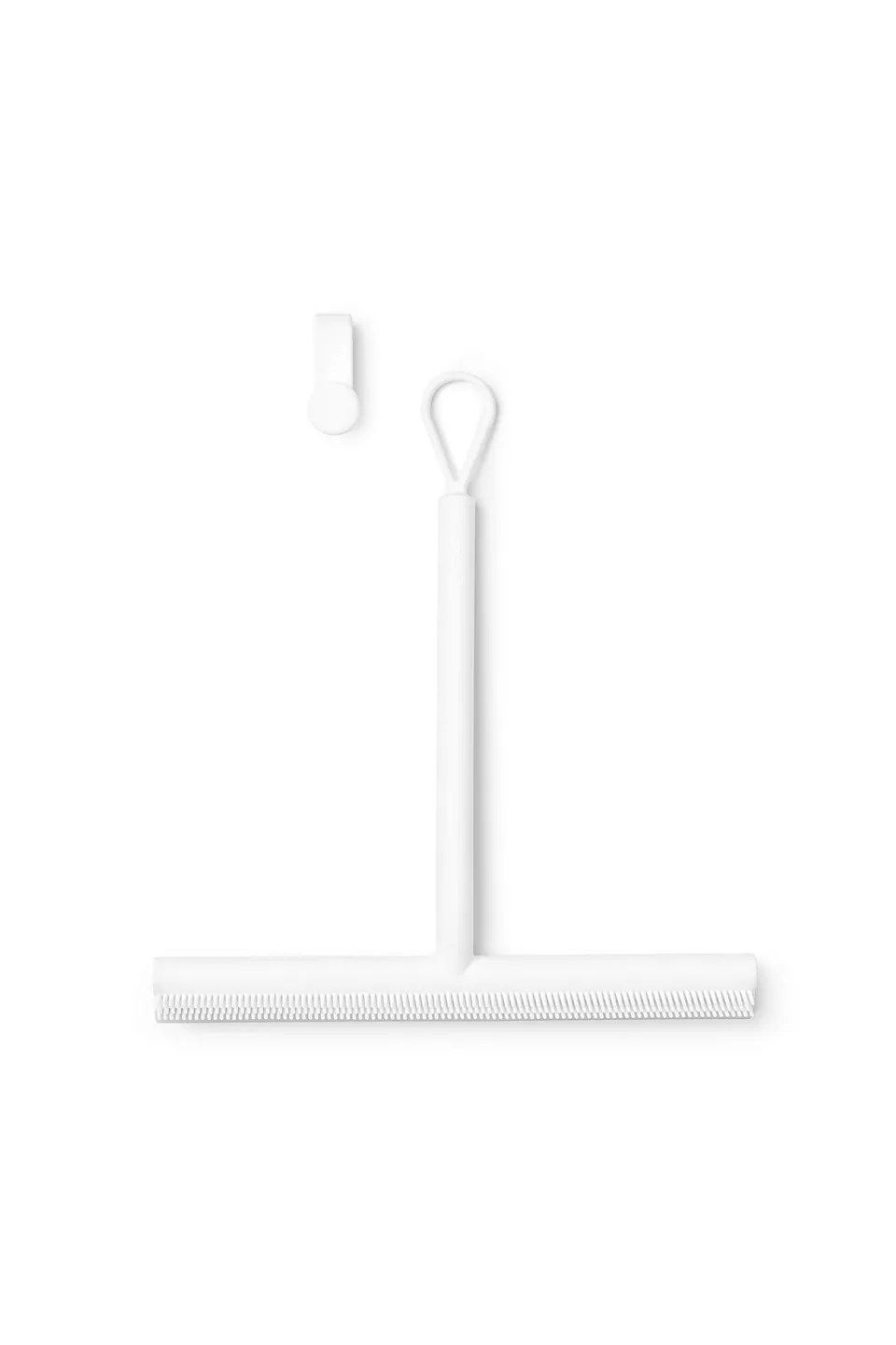brabantia-renew-silicone-shower-squeegee-with-hook-dual-sided-brush-wiper-for-st image 1