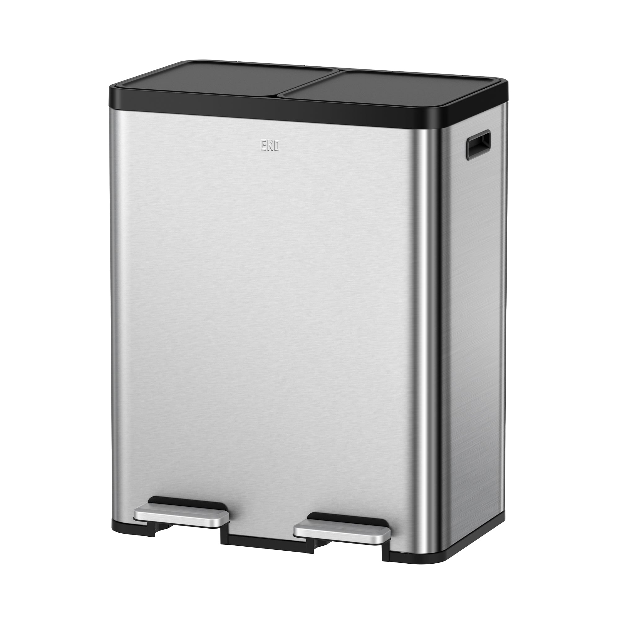 eko-essential-step-recycling-can-dual-compartment-30l-30l-stainless-steel-resin- image 1