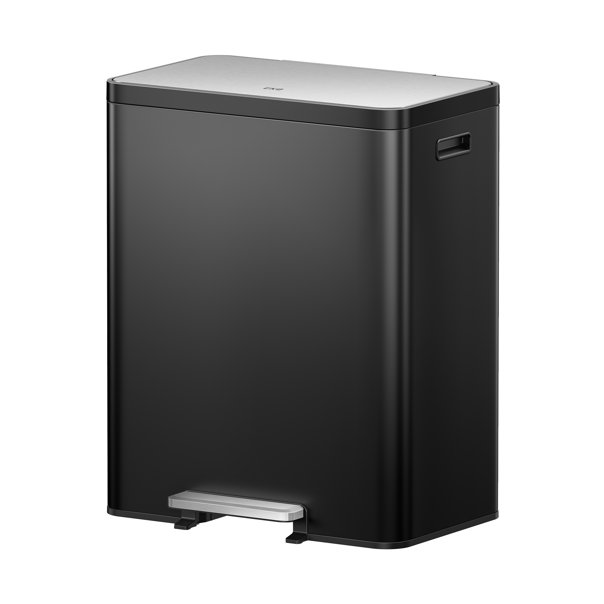 eko-ecocasa-ii-step-recycling-can-dual-compartment-36l-24l-matte-black image 1