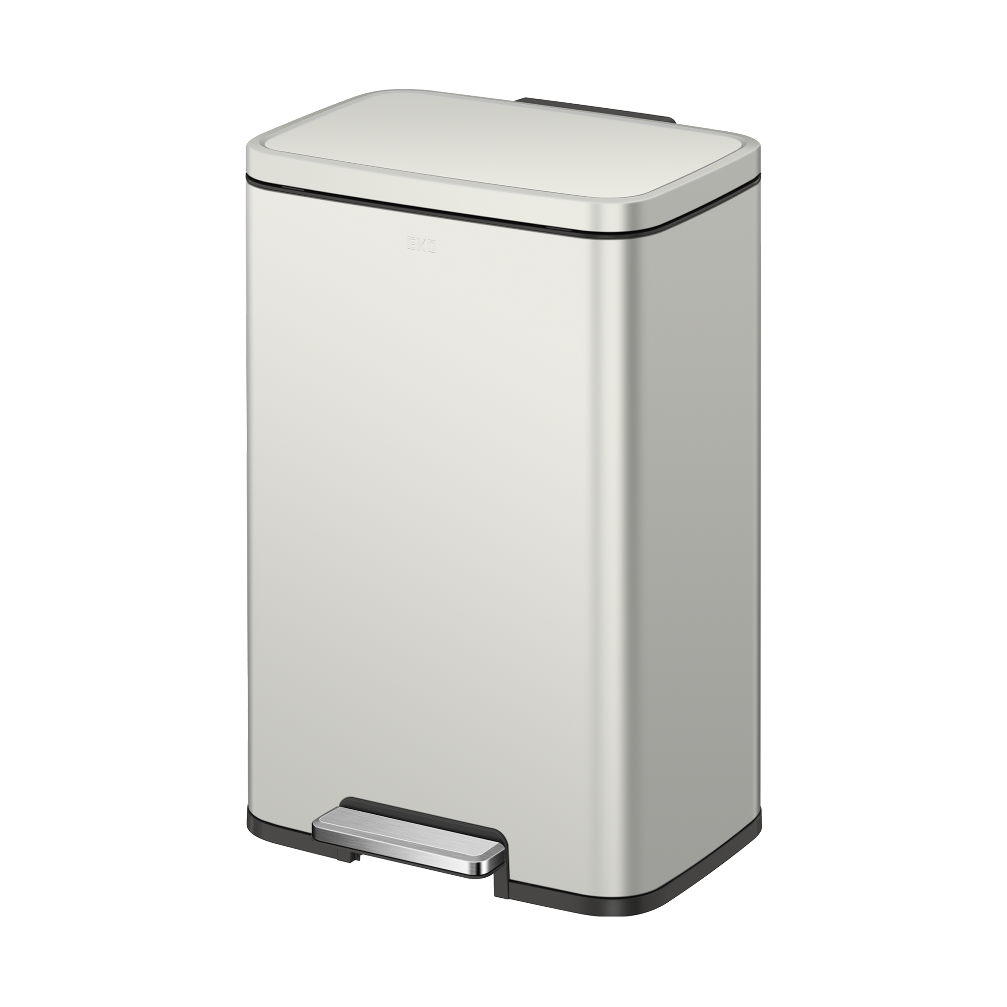 eko-madison-matte-grey-stainless-steel-50-liter-13-2-gallon-step-trash-can image 1