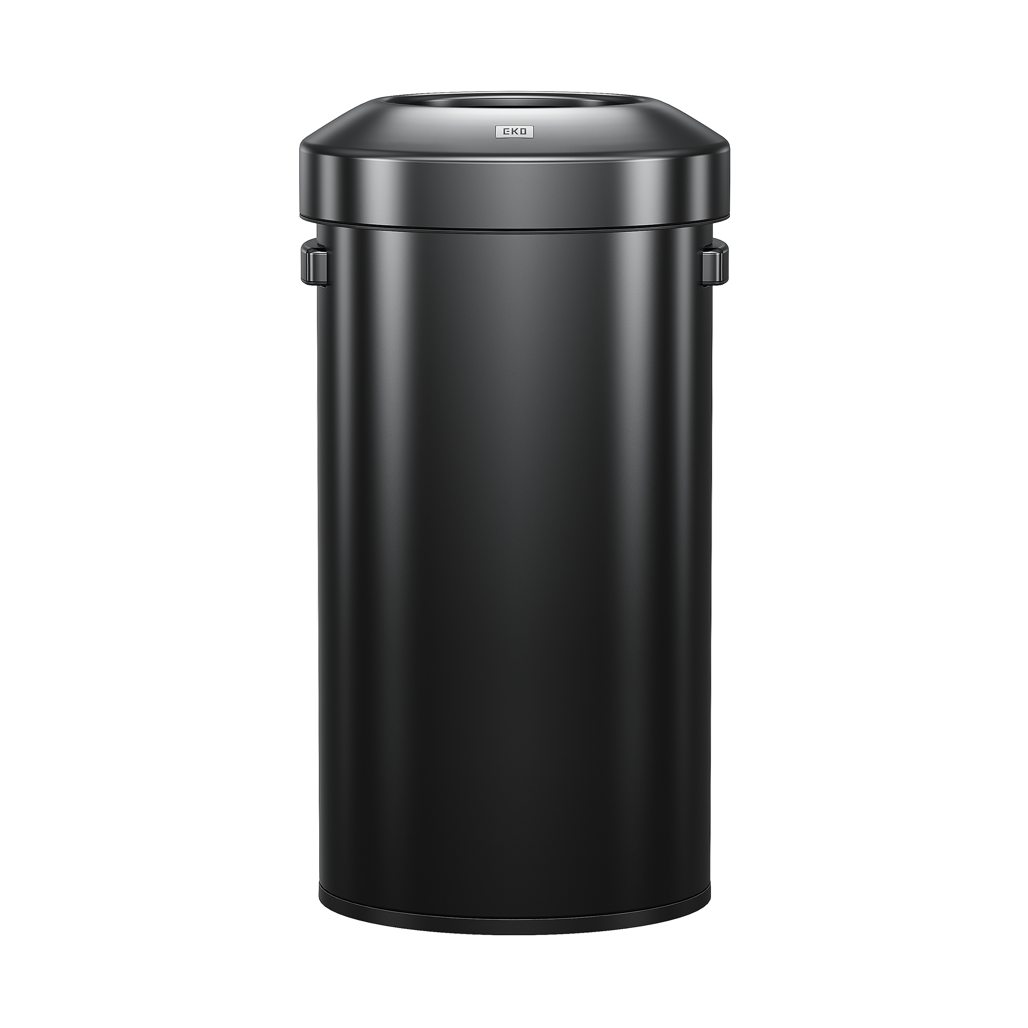 eko-urban-round-open-top-can-90l-23-7-gallon-black-stainless-steel image 1