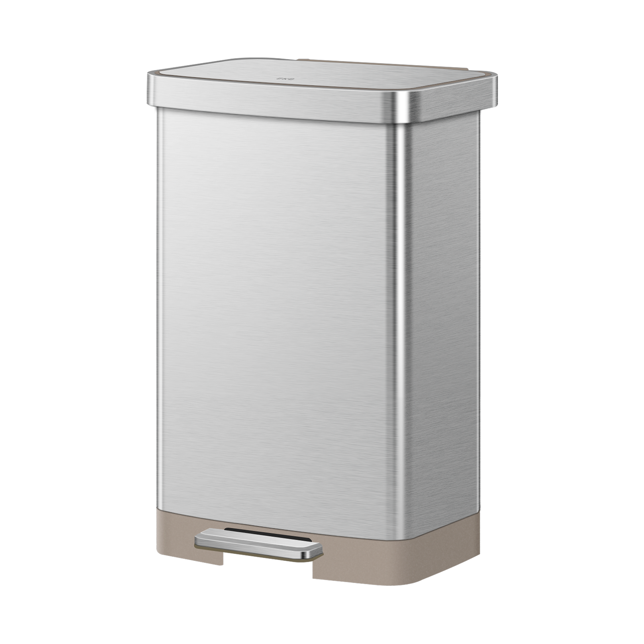 eko-hudson-50-liter-13-gallon-step-can-with-bag-compartment-matte-stainless-stee image 1