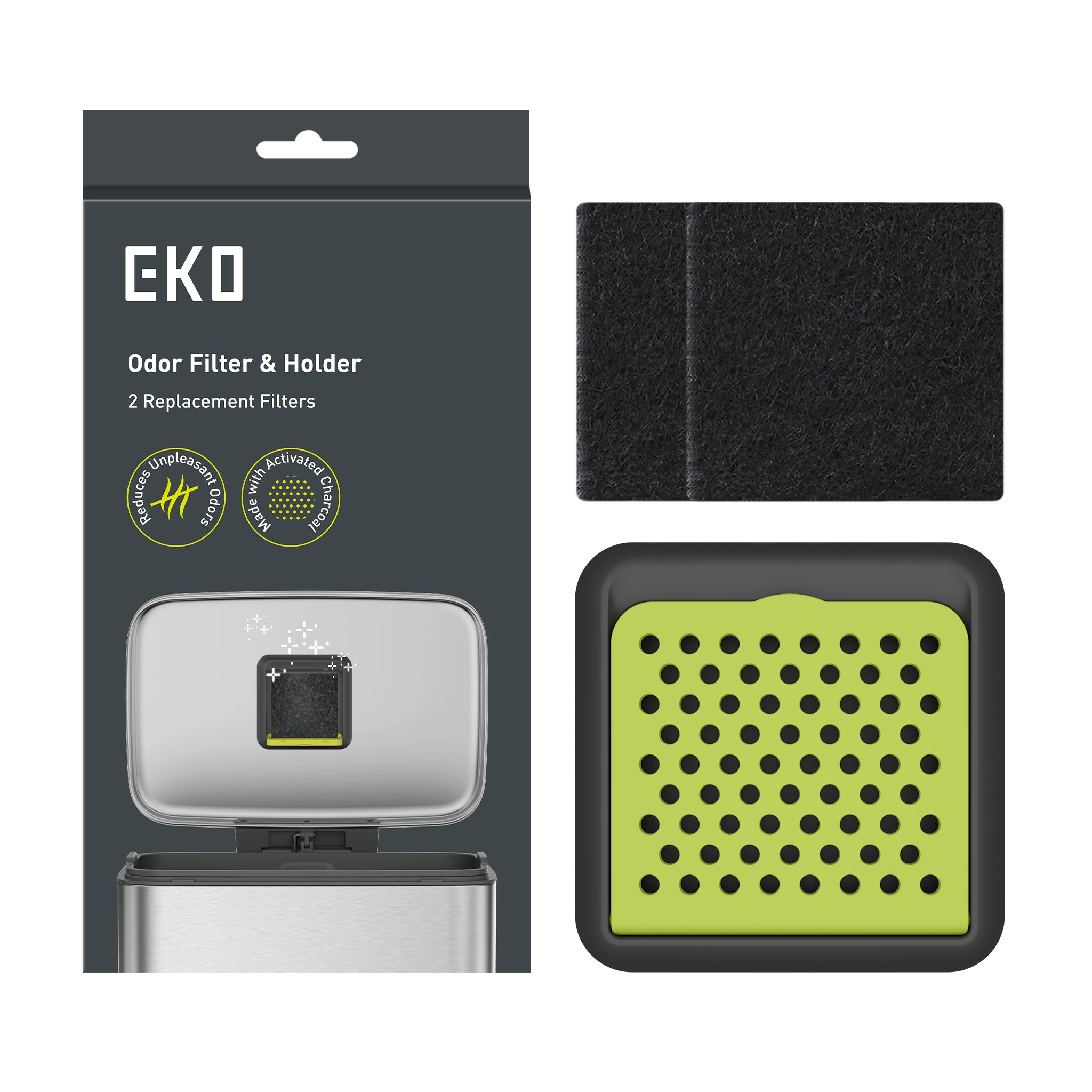 eko-odor-filter-kit-2-pack-strong-odor-absorber-and-deodorizer-with-filter-case image 1