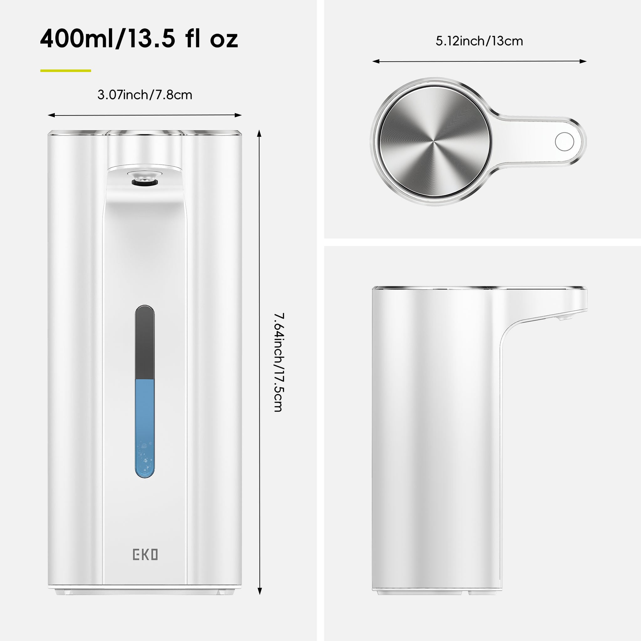 eko-aroma-pro-touchless-automatic-liquid-soap-dispenser-13-5-fl-oz-400ml-matte-w image 8