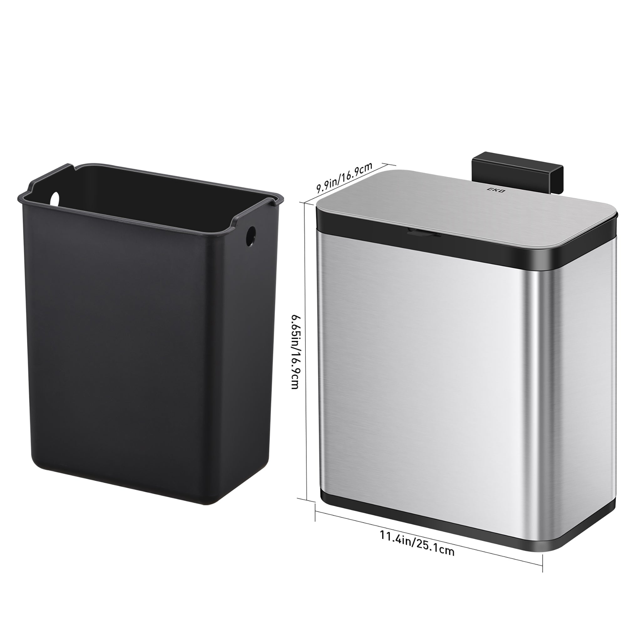eko-deluxe-puro-compost-bin-with-liner-7l-1-85-gal-stainless-black image 7