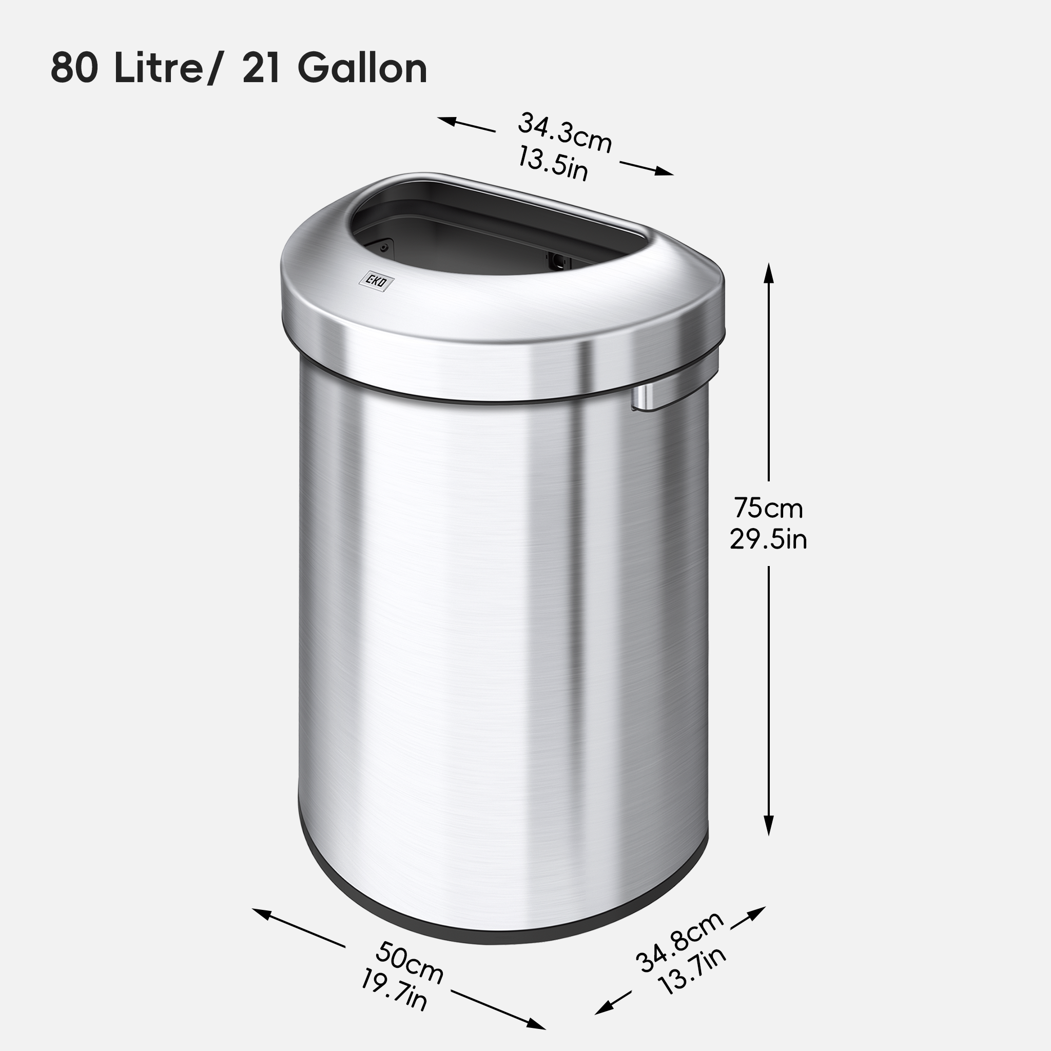 eko-urban-21-gallon-80l-semi-round-open-top-waste-bin-brushed-stainless-steel-co image 8