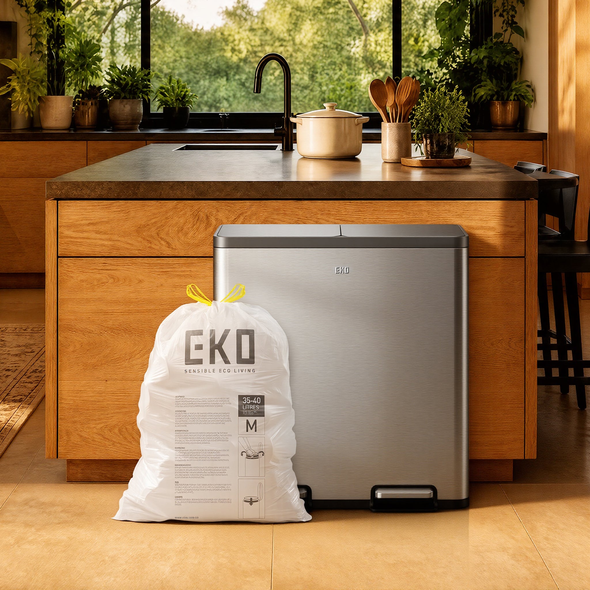 eko-code-m-10-6-gallon-easy-dispense-roll-trash-bags-110-count-1-mil-durable-dra image 2