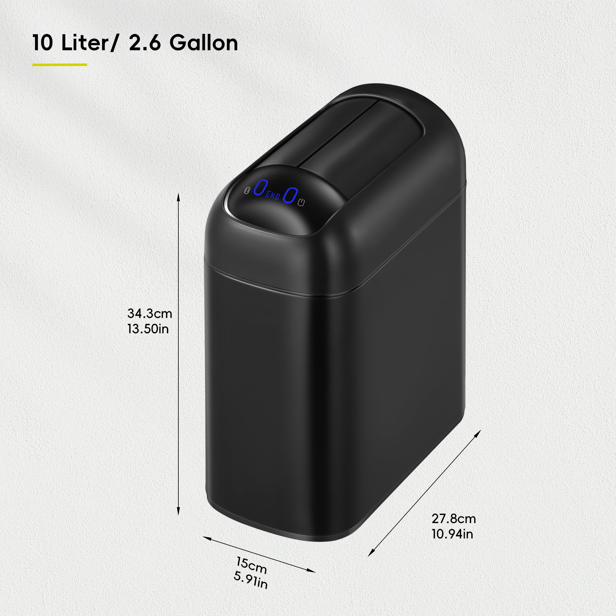 eko-astro-10l-2-6-gallon-slim-touchless-motion-sensor-trash-can-with-soft-close- image 7