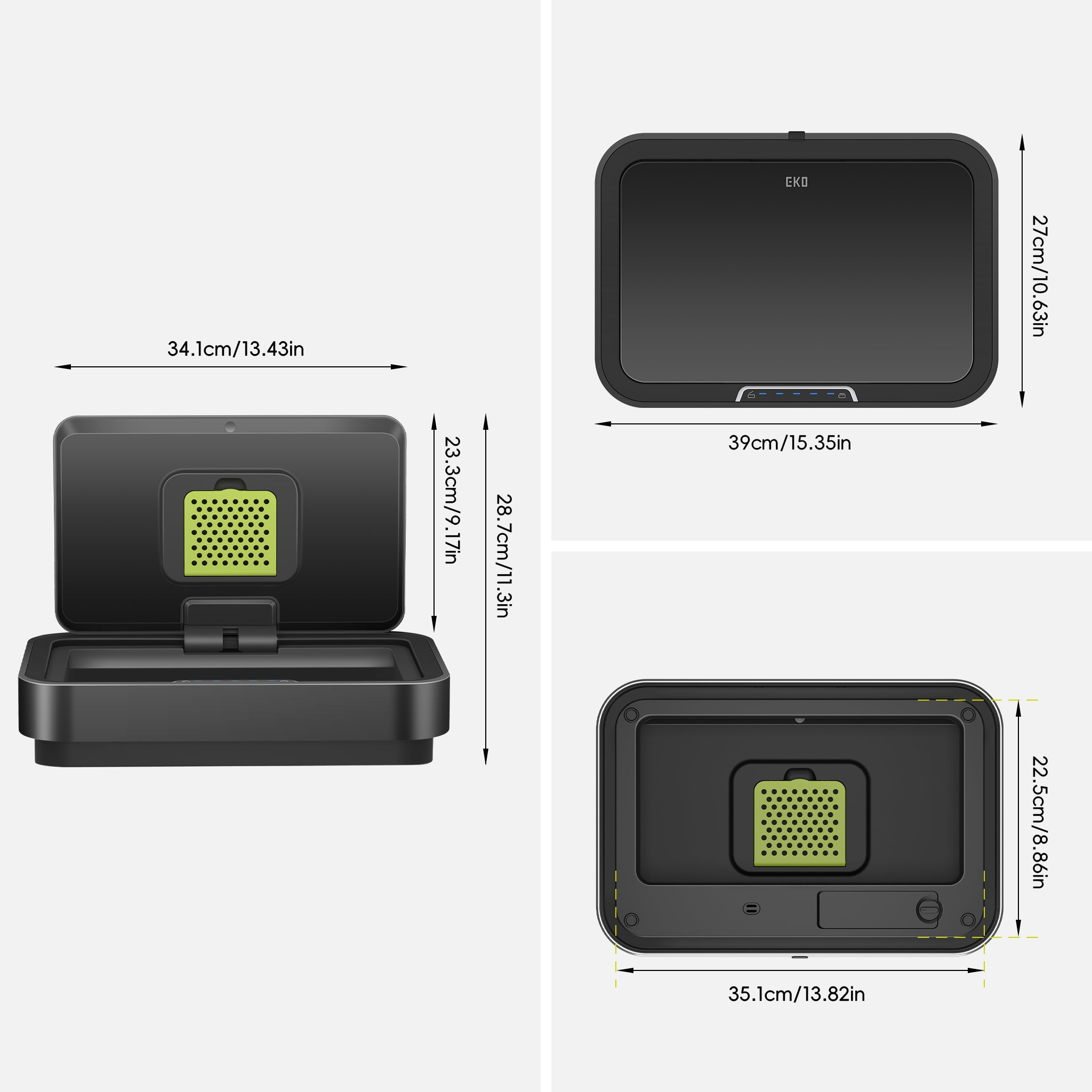 eko-replacement-lid-for-ek9378p-50l-deluxe-mirage-t-sensor-can-matte-black-motio image 2