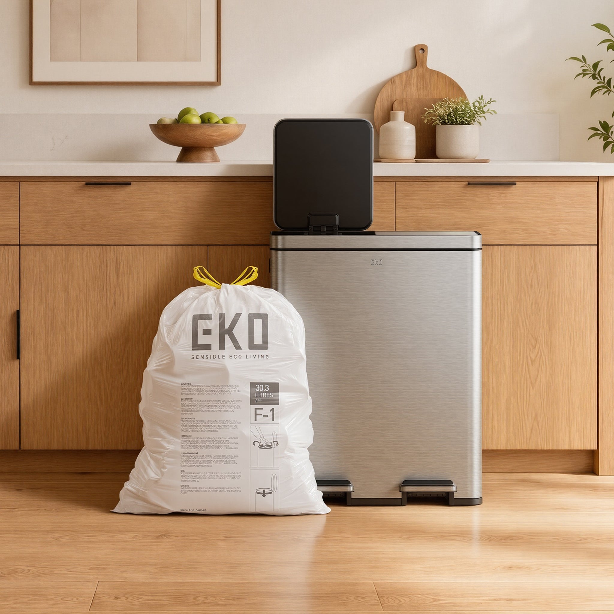 eko-code-f-1-slim-8-gallon-garbage-bags-400-count-30-3l image 2