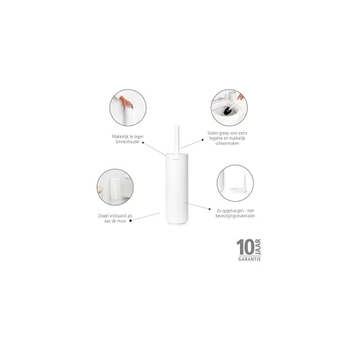 brabantia-mindset-toilet-brush-holder-mineral-fresh-white-bristle-brush-wall-mou image 8