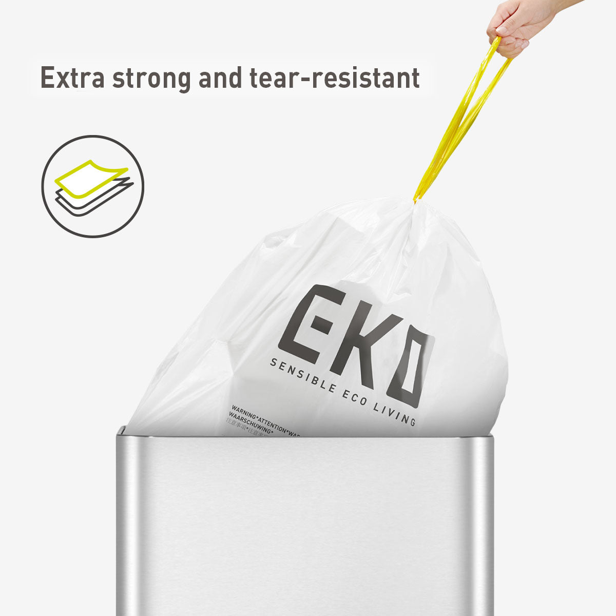 eko-code-g-21-gallon-80l-easy-dispense-roll-trash-bags-60-count-ultra-strong-dra image 7