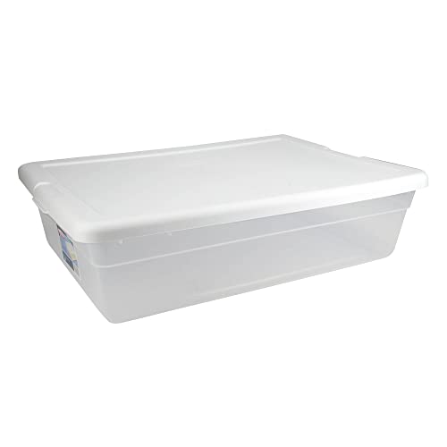 sterilite-28-quart-multipurpose-clear-plastic-stacking-storage-container-tote-wi image 8