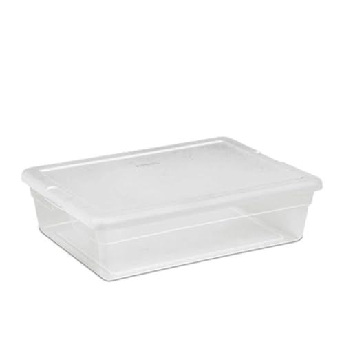 sterilite-28-quart-clear-bin-storage-box-tote-container-with-white-lid-60-pack image 7