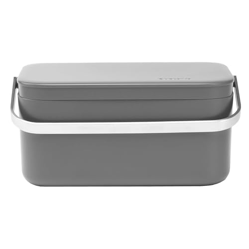 brabantia-food-waste-caddy-0-48-gal-dark-gray-kitchen-compost-bin-with-stay-open image 7