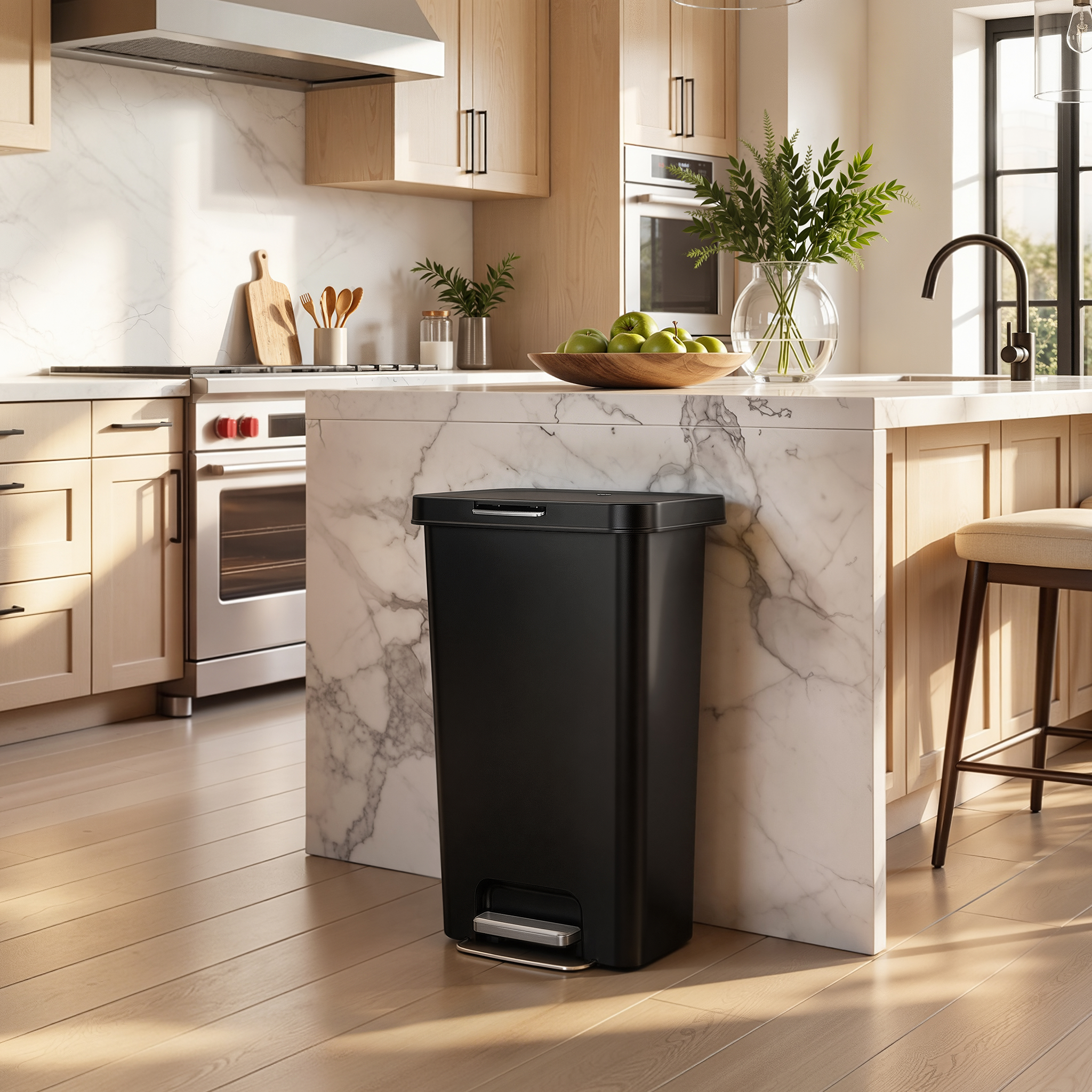 eko-45l-12-gal-pet-lock-kitchen-trash-can-with-lid image 2