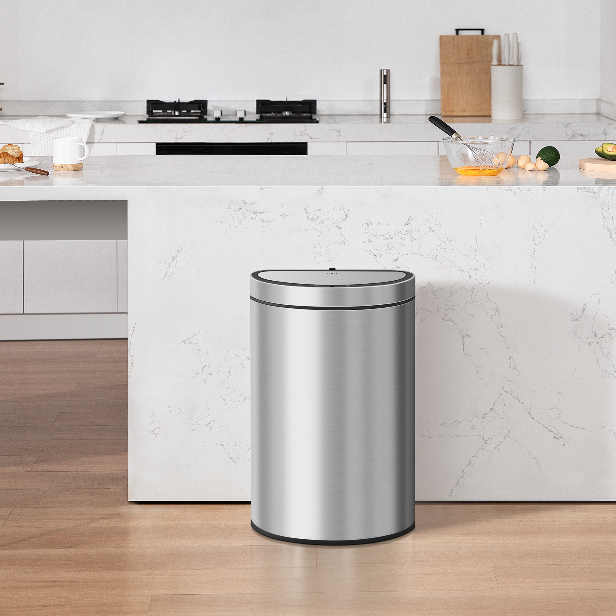eko-mirage-semi-round-47l-12-4-gallon-motion-sensor-trash-can-matte-stainless-st image 7