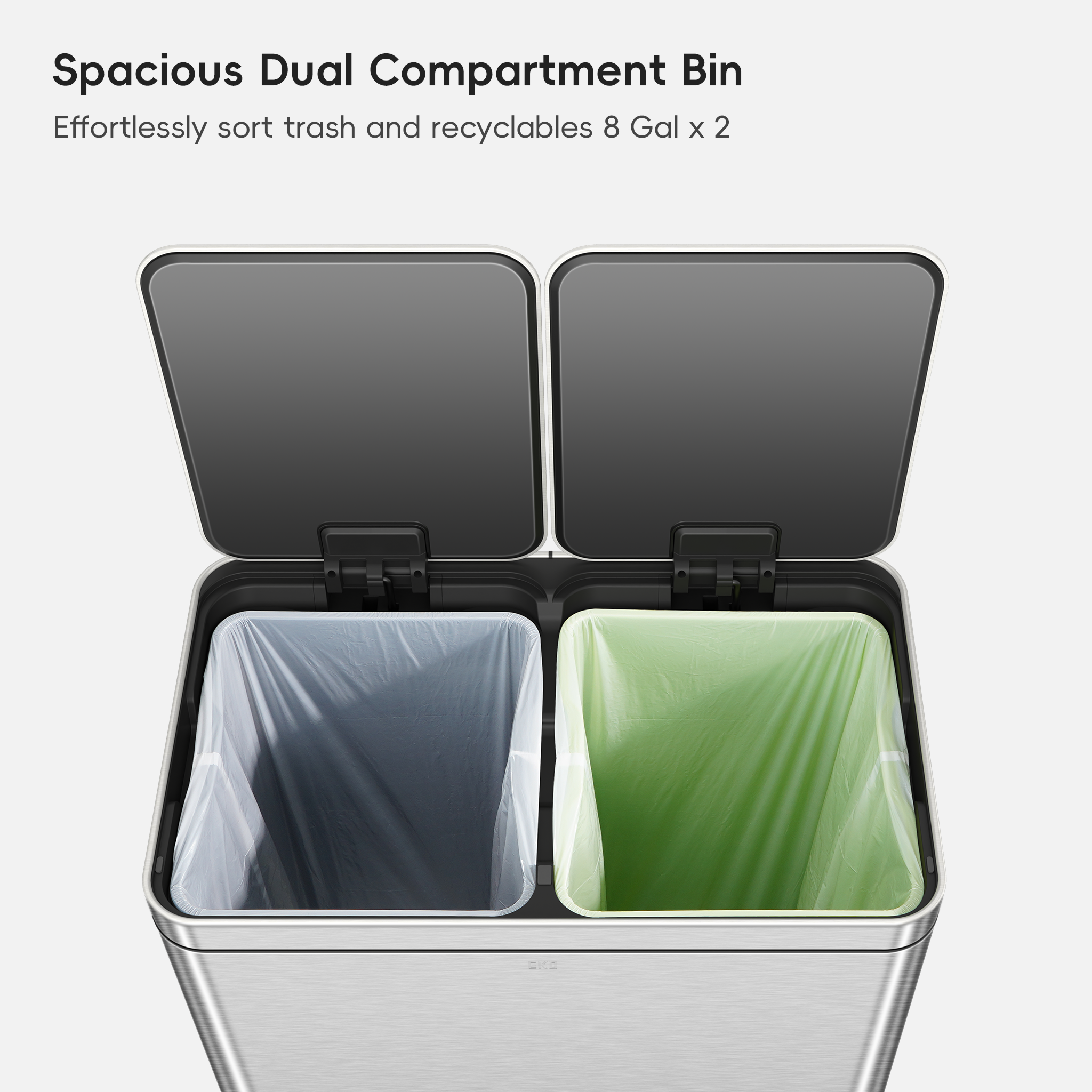 eko-edison-8-8-gallons-kitchen-trash-can-with-dual-removable-inner-liners-stainl image 8