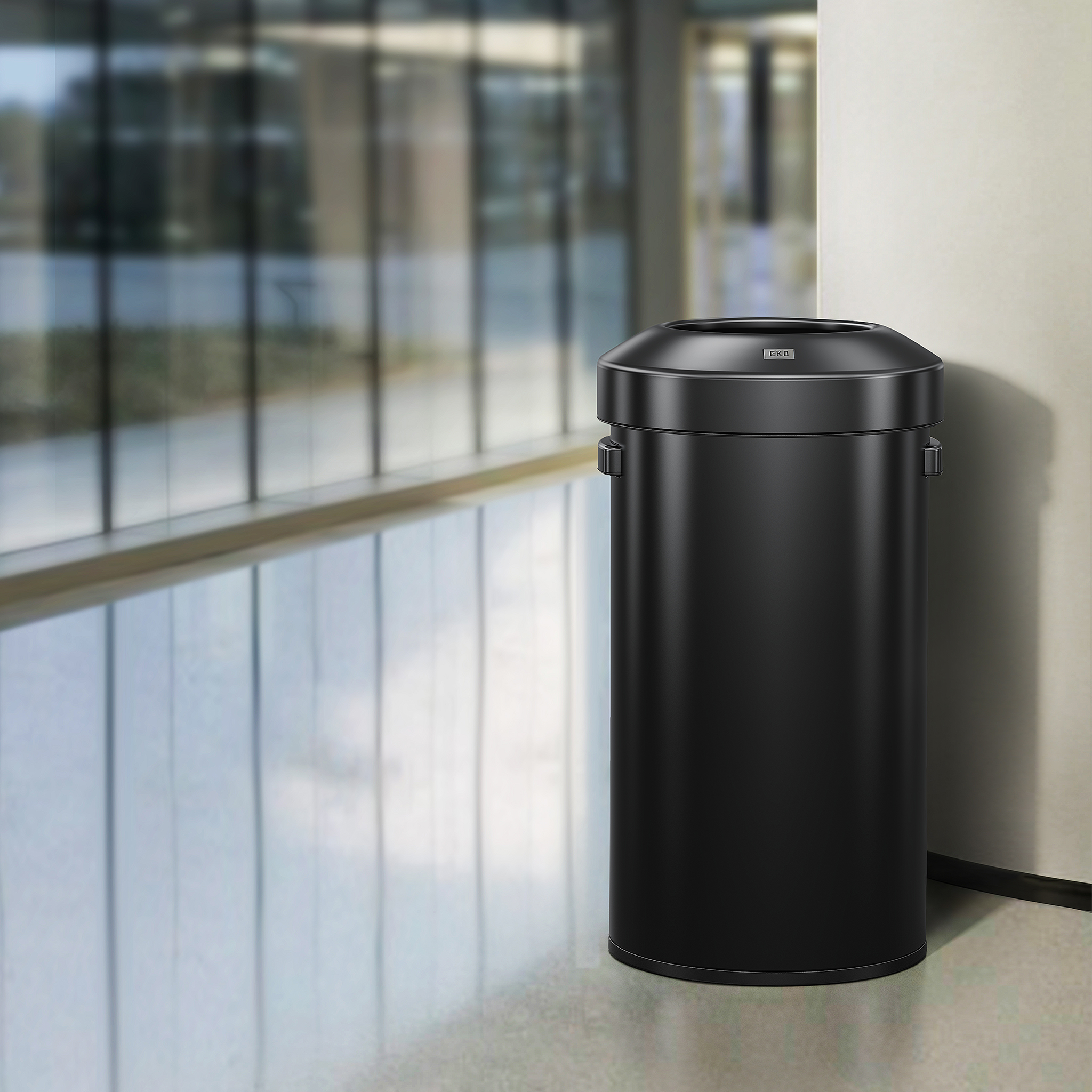 eko-urban-round-open-top-can-90l-23-7-gallon-black-stainless-steel image 2