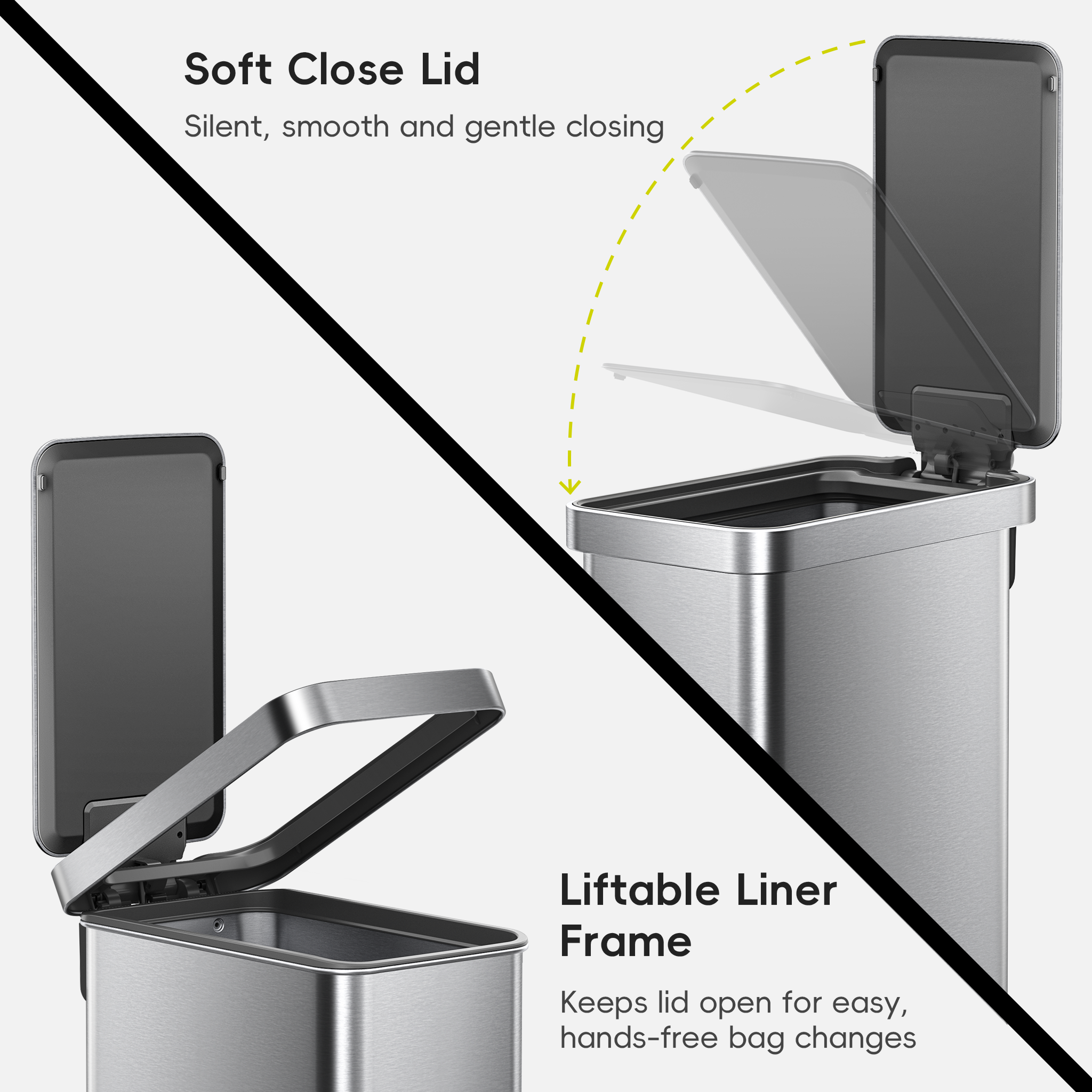 eko-hudson-slim-50-liter-13-gallon-matte-stainless-steel-step-trash-can-with-lid image 4