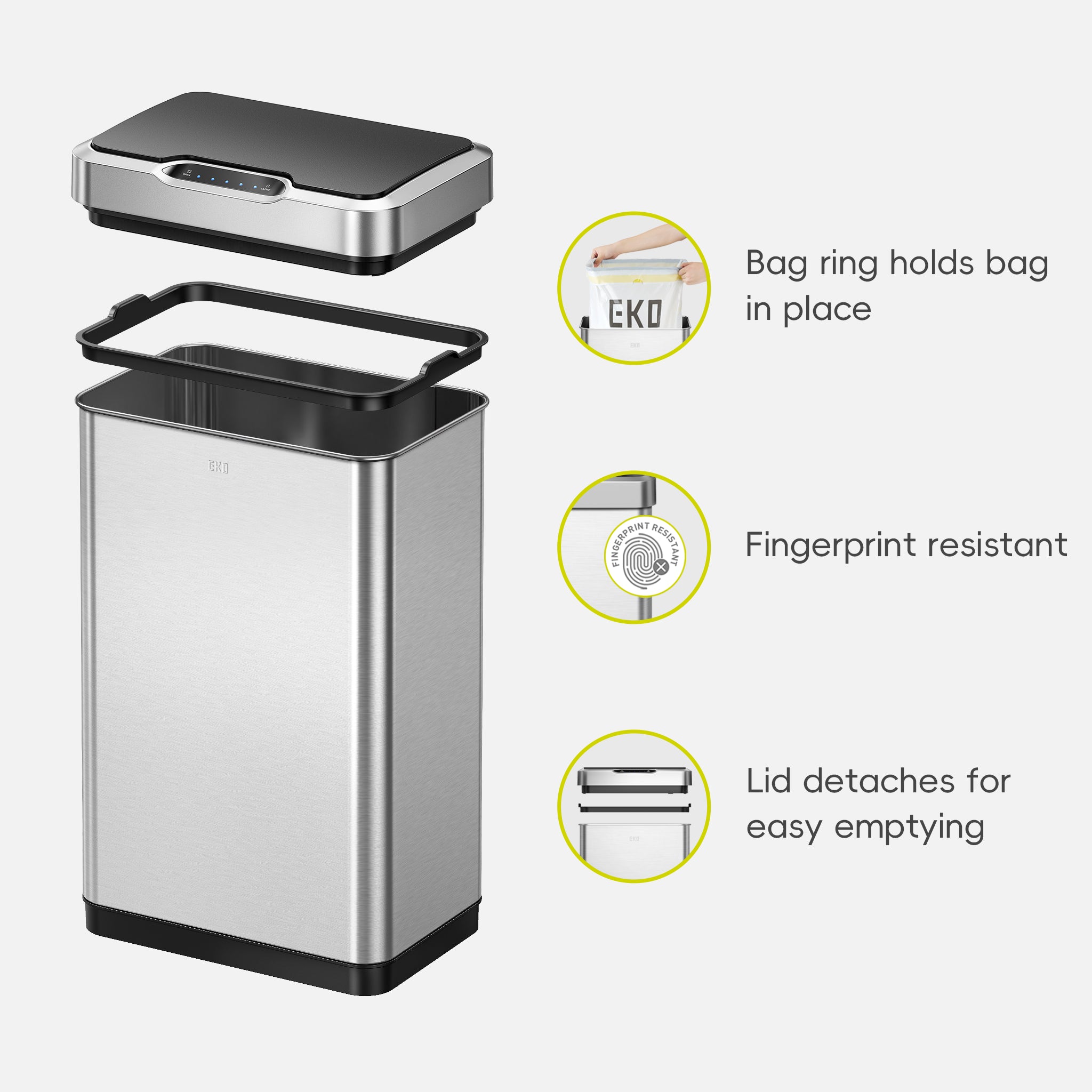 eko-mirage-t-50-liter-13-gallon-motion-sensor-can-stainless-steel image 4