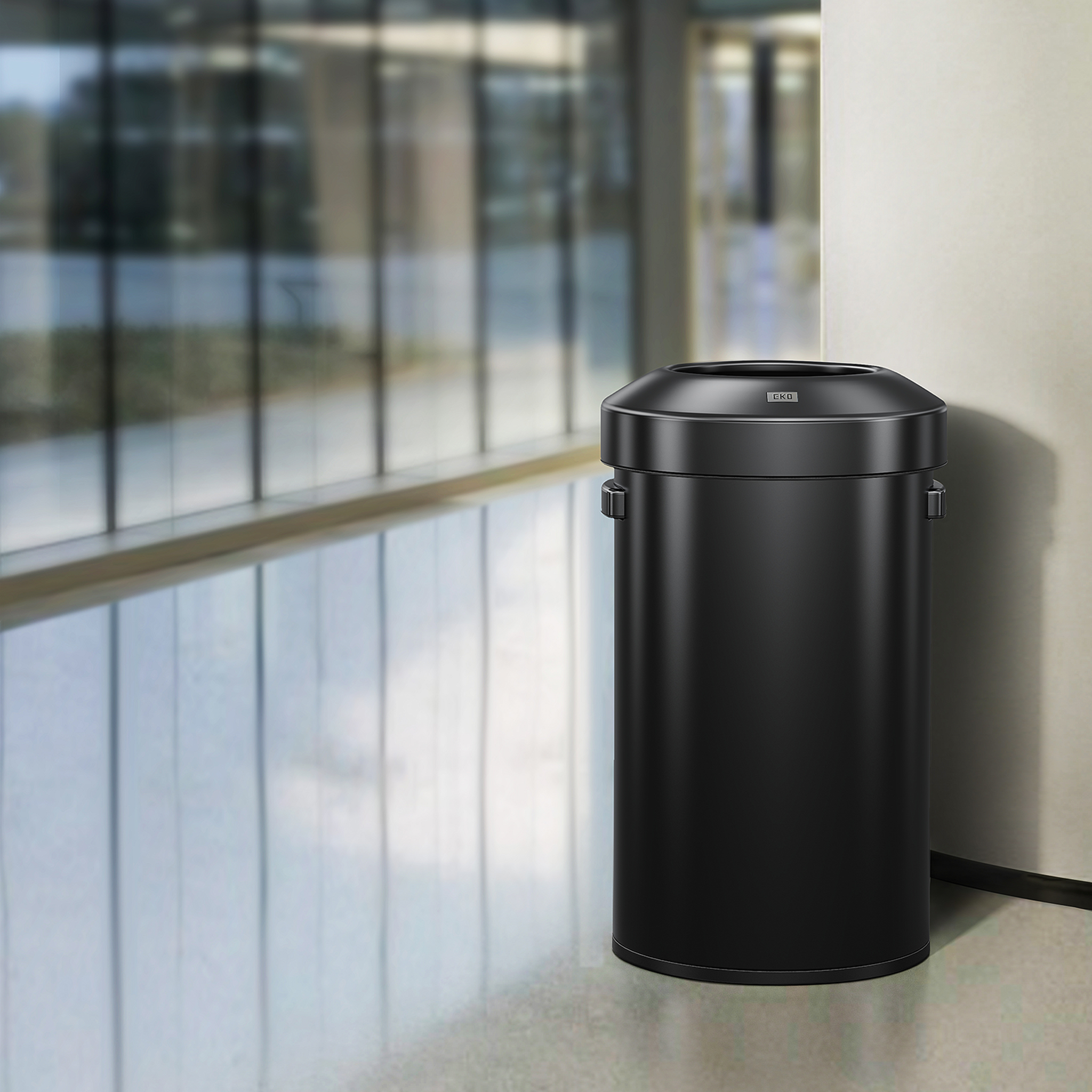 eko-urban-round-open-top-commercial-grade-trash-can-60l-16-gal-black-stainless-s image 2
