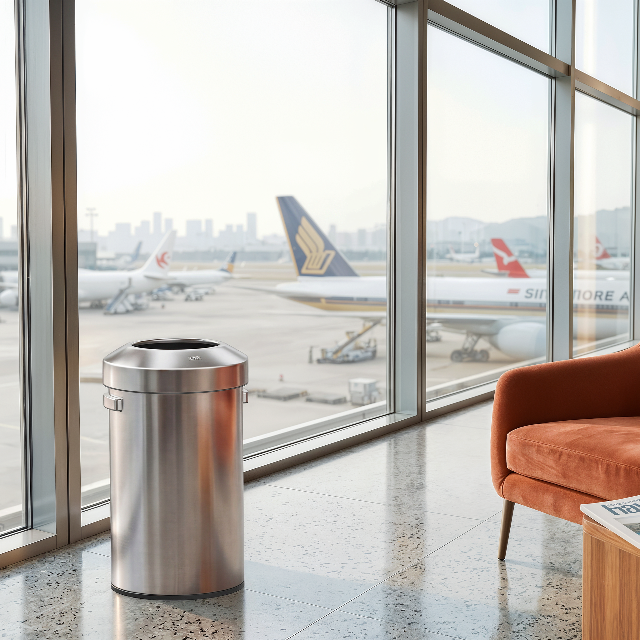 eko-urban-round-open-top-trash-can-16-gallon-60l-commercial-grade-fingerprint-re image 2