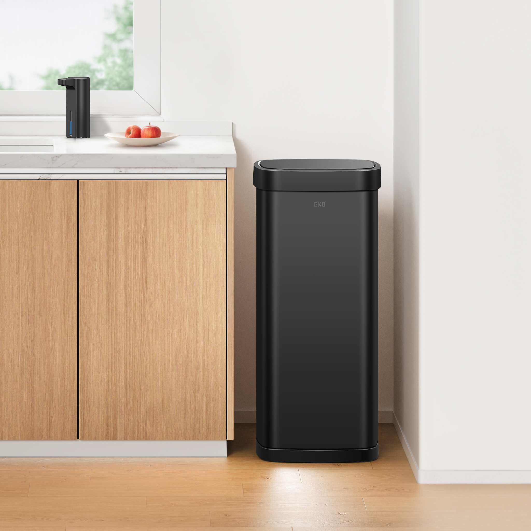 eko-ecosmart-80-liter-21-gallon-motion-sensor-trash-can-matte-black image 2