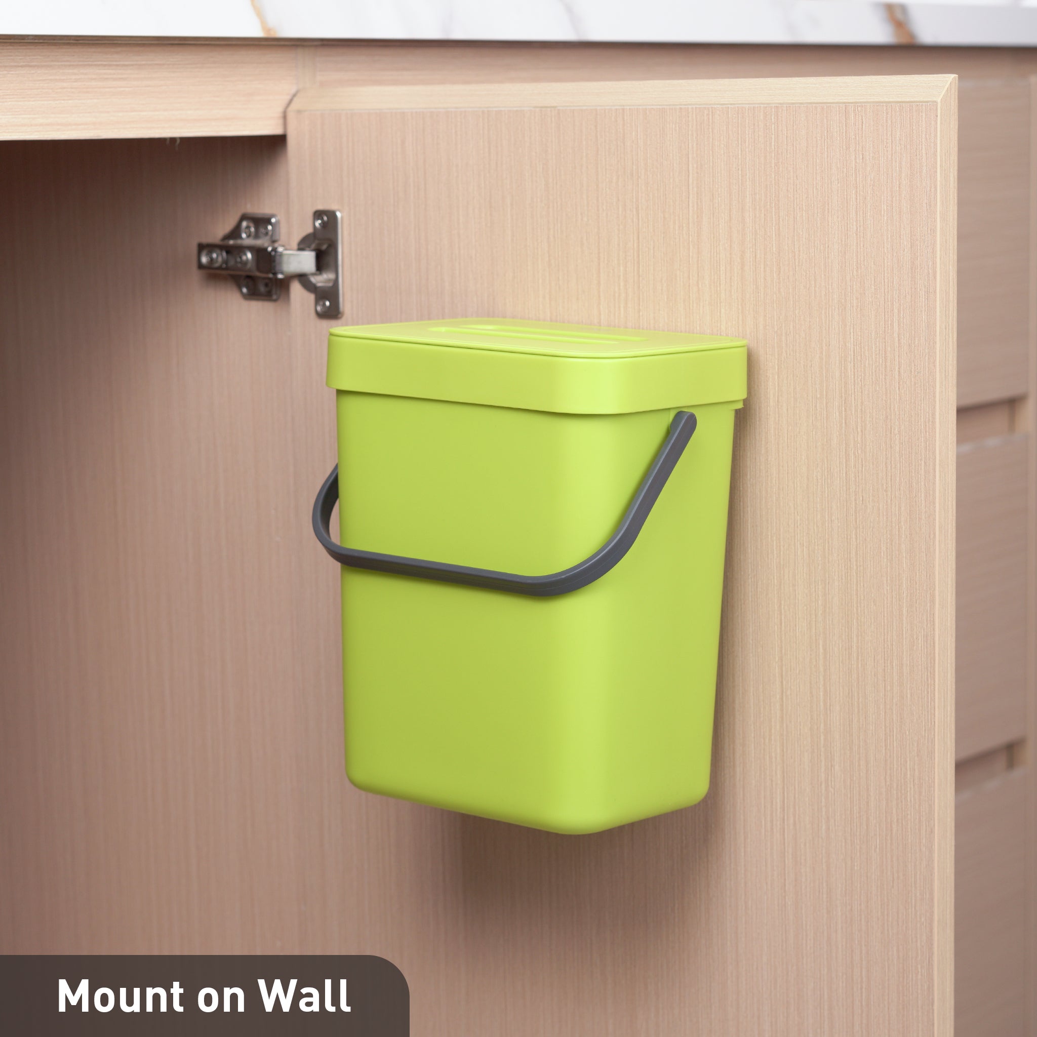 eko-puro-compost-bin-with-lid-lime-5l-1-32-gallon image 2