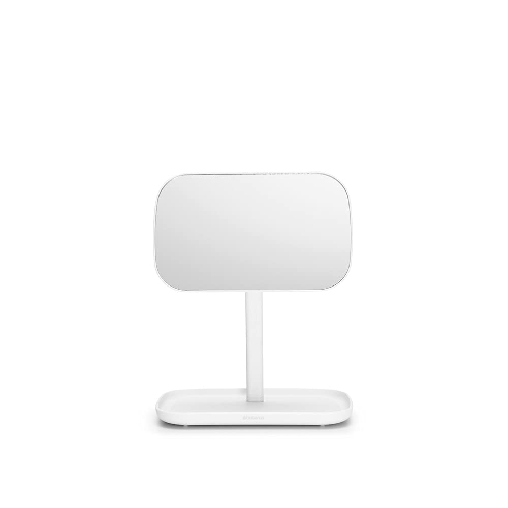 brabantia-renew-360-adjustable-vanity-mirror-with-stand-storage-tray-white image 3