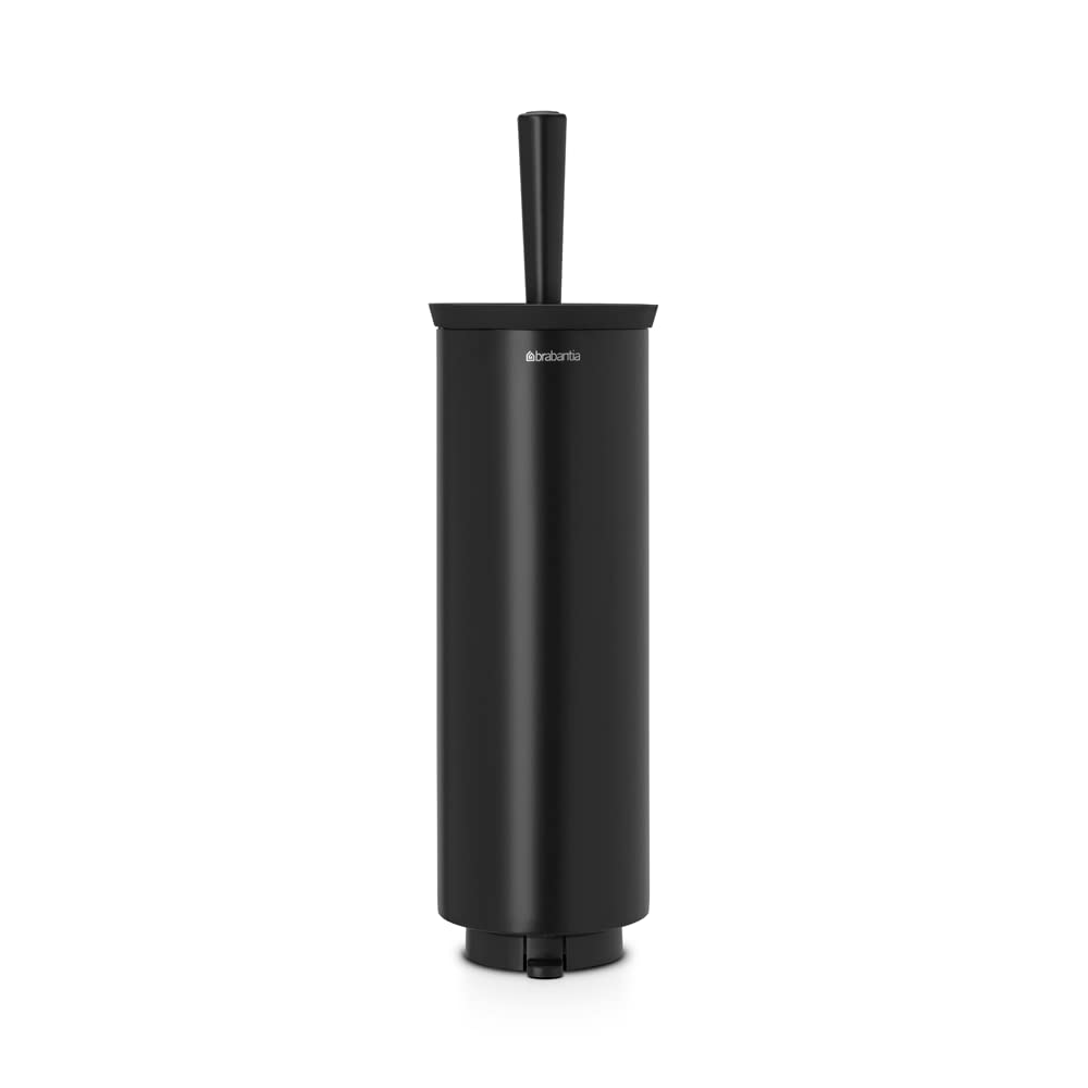 brabantia-profile-toilet-brush-and-holder-black-discreet-closed-case-wall-mounta image 1