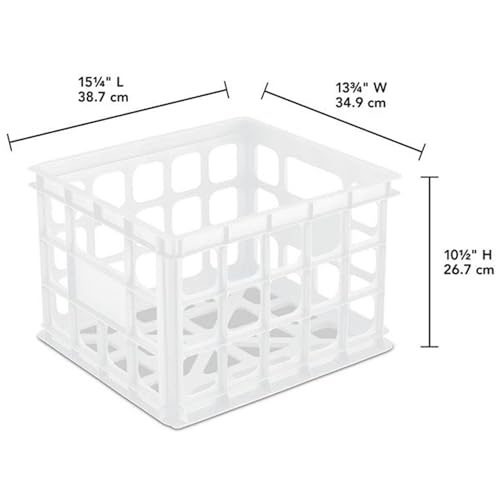 sterilite-storage-crates-6-pack-white-stackable-plastic-open-baskets-with-handle image 7