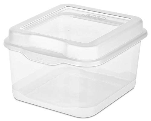 sterilite-6-pack-rectangular-large-12-pack-square-small-fliptop-clear-plastic-st image 8
