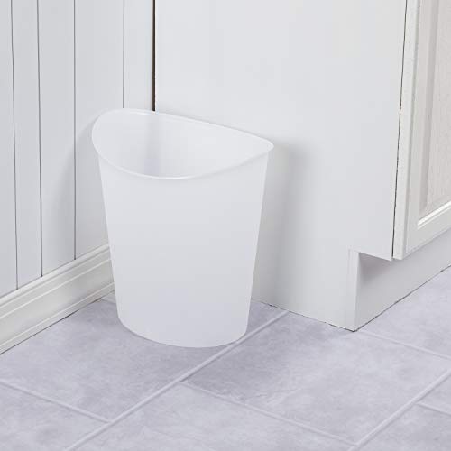 sterilite-3-gallon-oval-wastebasket-with-lid-clear-6-pack-modern-slim-profile-fo image 7