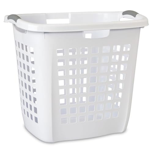 sterilite-ultra-easy-carry-laundry-hamper-with-comfort-handles-white-4-pack image 7