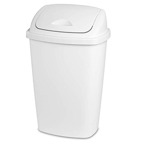 sterilite-13-2-gallon-swingtop-waste-basket-plastic-trash-can-or-recycling-bin-8 image 7