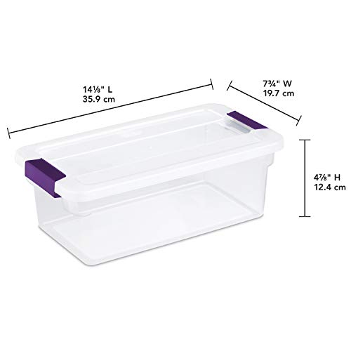 sterilite-6-qt-clearview-latch-storage-box-stackable-bin-with-latching-lid-clear image 6
