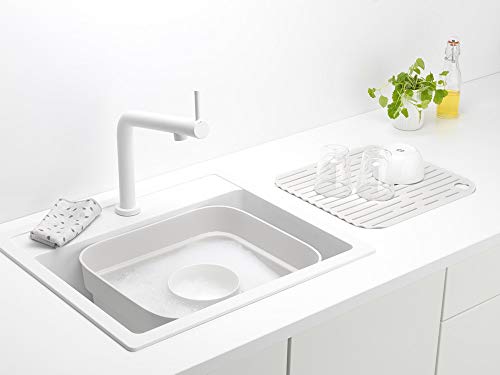 brabantia-sinkside-washing-up-bowl-with-removable-draining-tray-light-gray-fits- image 7