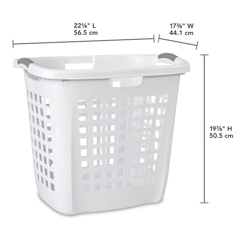 sterilite-ultra-easy-carry-laundry-hamper-with-comfort-handles-white-4-pack image 8