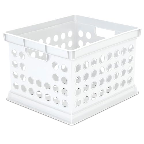 sterilite-storage-crate-with-handles-stackable-plastic-file-bin-white-6-pack image 5